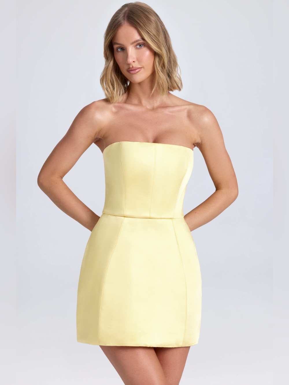 NWT Oh Polly Bandeau Structured Mini Dress Sz 4 Strapless Haisley cocktail $105